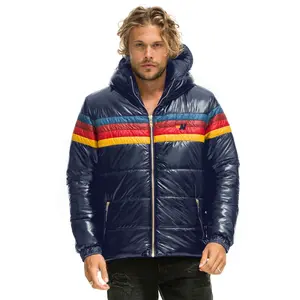 4 STRIPE LUXE TREKKER JACKET - GLOSSY NAVY