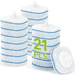 21PCS Disposable Toilet Bowl Cleaner Refills Replacement Brush Heads Compatible with Toilet Cleaning Wand System Unscented Essential Cleaning Solution