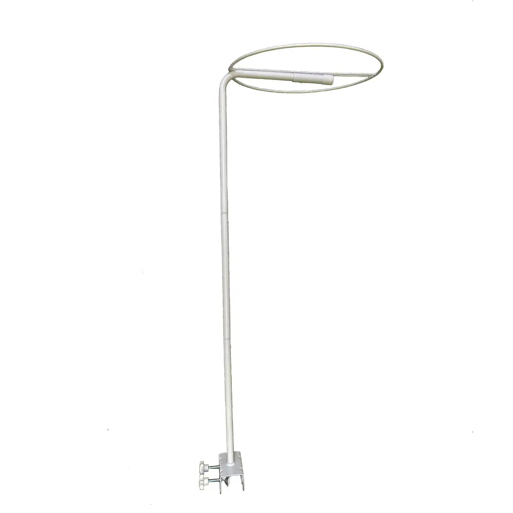 Crib Canopy Mosquito Netting Clip-On Holder Set - Adjustable Iron Height Stand Bracket with Solid Round Ring, Easy-Install Home Organizer Accessory for Insect Protection