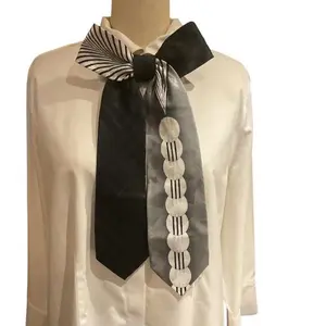 Color Contrasted Bowtie Choker Necklaces