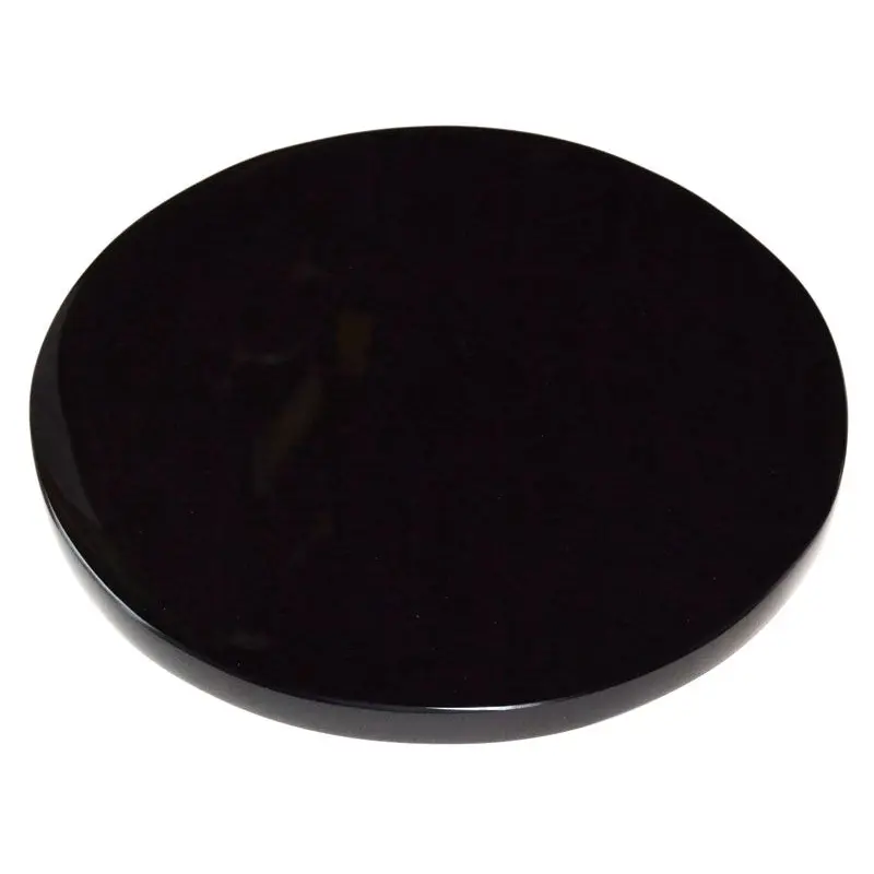 Black Obsidian Scrying Mirror — 6" Volcanic Glass Divination Tool