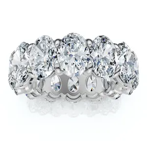 8Ct Oval Diamond Eternity RIng 14k Gold Platinum Band Lab Grown 8Ct Oval Diamond Eternity RIng 14k Gold Platinum Band Lab Grown