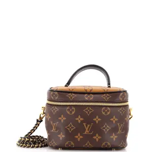 Pre-owned Louis Vuitton Canvas Coated Top Handle Bags Vanity Handbag Reverse Monogram Canvas PM by Rebag