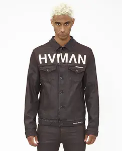 MK1 DENIM JACKET OVERSPRAY IN BURGUNDY