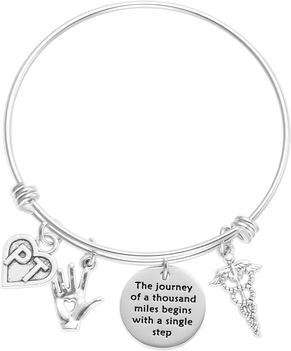 HUTIMY Physical Therapist Gifts Bracelet For Women Funny Therapy Charm Bangle Bracelets Present Ideas Items Stuff Merchandise Pt Jewelry Massage Bracelet
