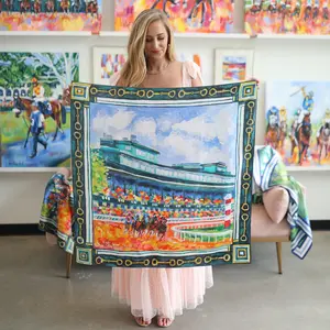 Kayla Weber Iconic Racing Silk Scarves - Classic Design for Horse Racing Enthusiasts
