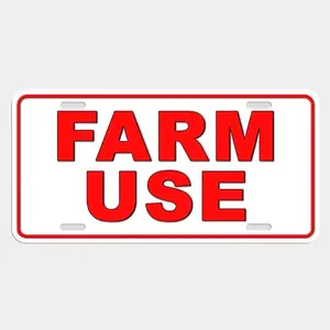 FARM USE Vehicle License Plate Tag METAL car automobile truck farm LT011
