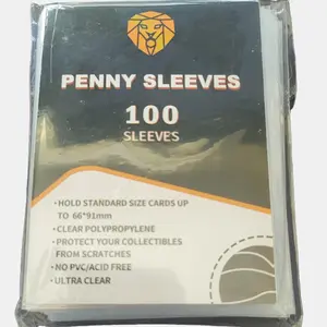 Pridemate Gaming Clear PVC-Free Trading Card Sleeves - Pack of 100