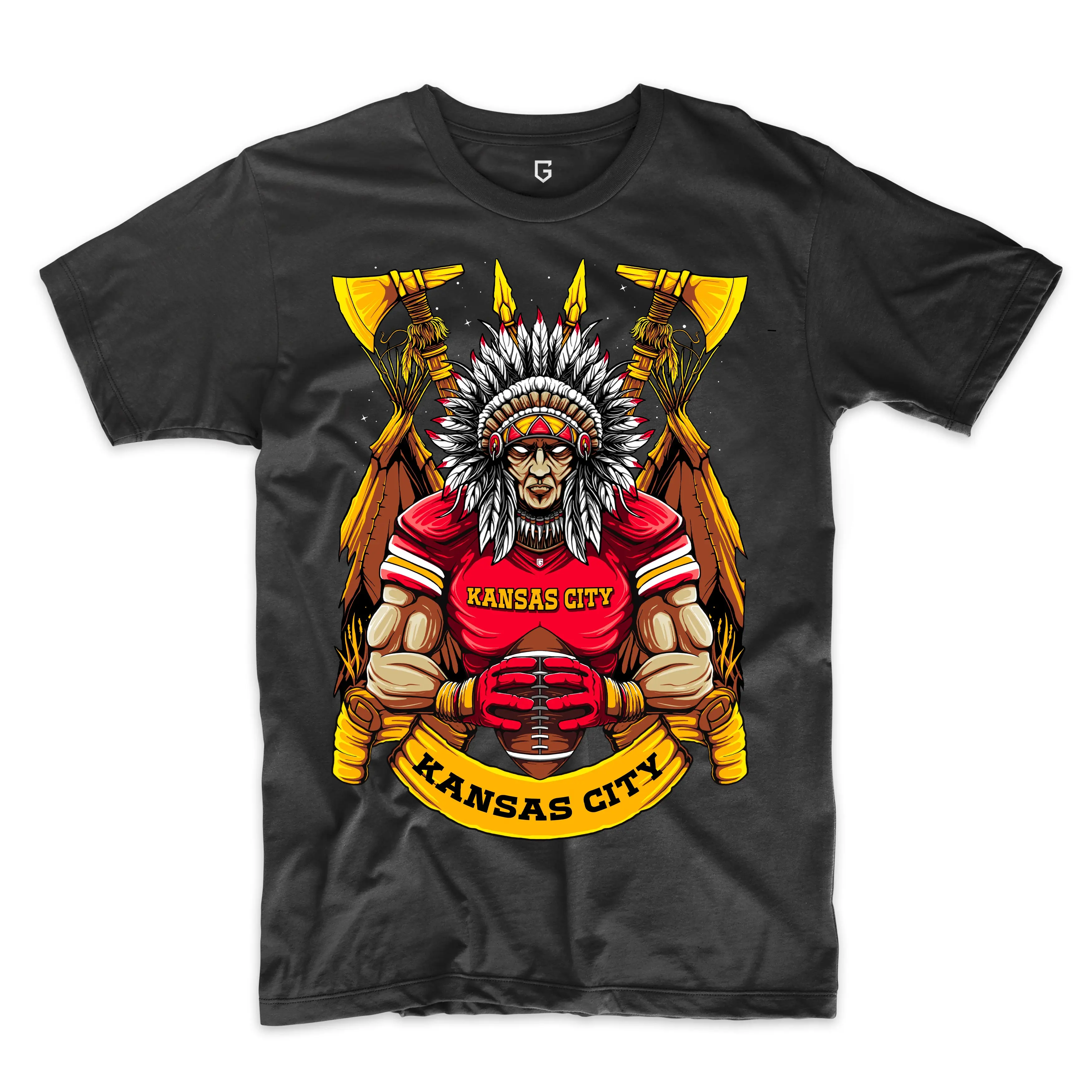 Kansas City Chiefs Football Tomahawk Men's T-Shirt