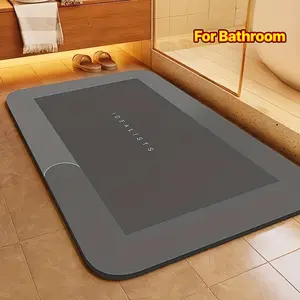 Single Piece Highly Absorbent And Slip-Resistant Bath Mat - Fast-Drying, Made of Diatomaceous Earth, Ideal for Showers, Bathtubs, Laundry Areas, Entryways, Toilet Mats, Rugs, And Bathroom Mats