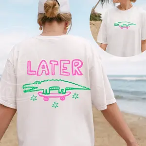 Comfort Colors Later Gator Shirt, ORIGINAL DESIGNER Sarcastic TShirt, Funny Shirt, Offensive Shirt, Alligator Shirt, Front Back Design, Funny Mom Tee Garment-Dyed T-shirt