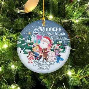 Rudolph The Red Nosed Reindeer Ornament, Reindeer Christmas Ornament, Misfit Toys Christmas Gift, Red Nosed Reindeer, Christmas Tree Decor, Christmas Gifts, Hanging Ornament