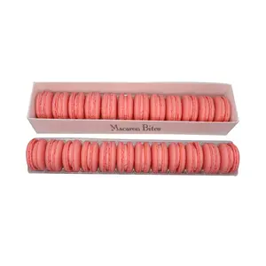 French Macarons - Macaron Bites Strawberry Macarons, 24 Count Snack Crunchy