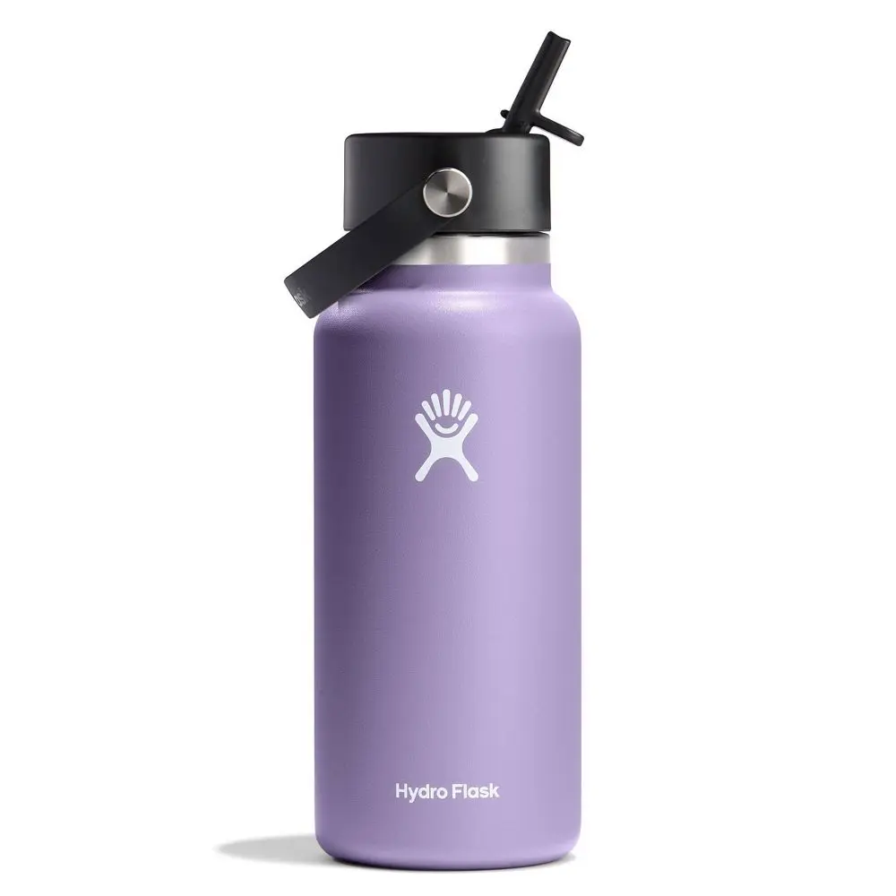 Hydro Flask 32oz Wide Mouth Flex Straw Bottle - Moonshadow: Vacuum-Insulated BPA-Free
