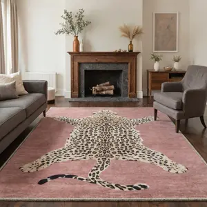 【Summervibes】GENIMO Carpet – Soft, Non-Slip, Pet Friendly, Machine Washable Area Rug, Floor Rug Perfect for Living Room, Bedroom, Kitchen, Hallway, Modern Home Decor ,ARN1766-LIGHT PINK