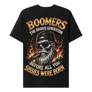 Chaosmoda Boomers The Badass Generation Before All You Sissies Were Born Custom Year Skull T-shirt