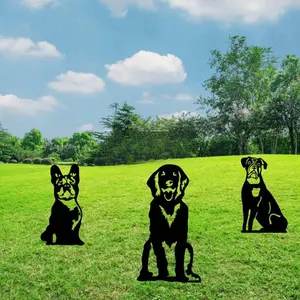 Dog Design Garden Statue, Art Garden Statue, garden sculptures statues, Outdoor Lawn Statue, Stylish Backyard Lawn Stakes, Perfect for Festival Decorations