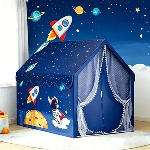 Extra Large Fairy Tale Play Tent | Sturdy Iron | Portable Outdoor Castle w/ Windows/Curtains/Bag | Holiday Gift & Decor | No Accessories