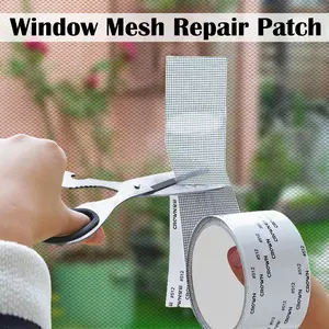 Window Screen Repair Tape, Fiberglass Mesh Screen Repair Strip, Gray Strong Adhesive Tape for Mending Doors and Windows(2inch x 157.5inch)