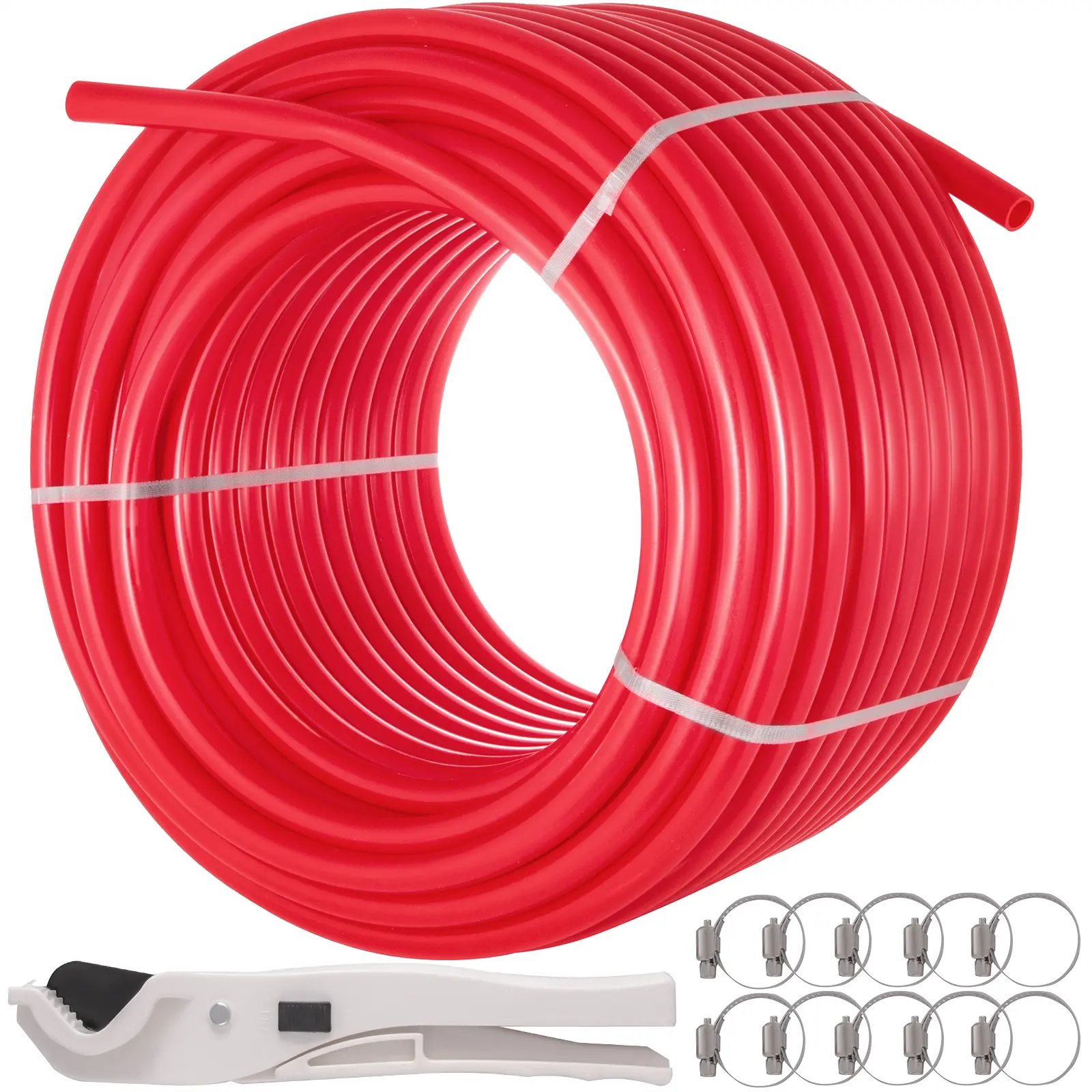 【summerfinds】VEVOR Oxygen Barrier PEX Pipe, 5/8" x 500ft Red Radiant Heat Barrier Flexible Hose, Leak-Proof Water Pipe, Father's Day Gift
