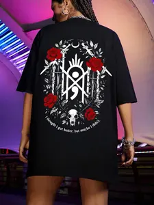 Vintage Floral Print Shirt, Unique Sleep Token Travel Gift, Concert Merchandise Fan Present, New Song Tour Clothing, Fitted