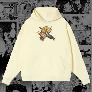 Zenitsu Embroidered Hoodie | Demon Slayer Inspired Hoodie