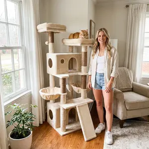 F64B Globlazer Large Cat Tower For Multiple Indoor Cats, Heavy Duty Cat.