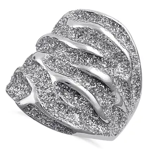 Stainless Steel Stardust Accent Ring