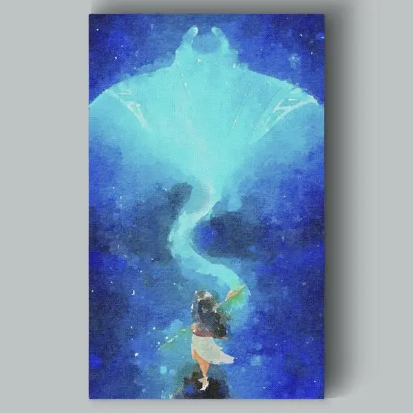 Moana Watercolor Art Print 6X11 Vintage Home Decor Poster Gift