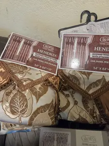jacquard window 1panel with attached valance 1panel per package