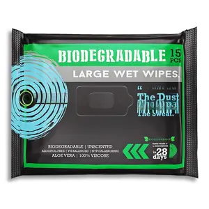 Flushable Wipes for Adults, Men or Women - Unscented  Wet Wipe for ,  &  -  Workout, Travel & Outdoors, Camping - 15 Count, Pack of 1