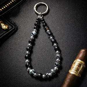 #119 Black and silver keychain