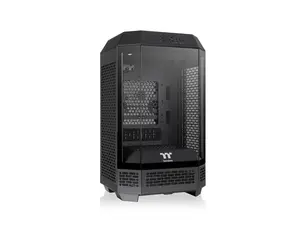 Thermaltake Tower 250 Black Mini-ITX Mini Tower 2x120mm CT Fans Included 360mm Radiator Support 360mm GPU Clearance Dual Chamber CA-1Z9-00S1WN-00