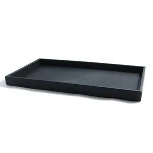 MS61-PL: Jewelry Display Tray Plastic Black 1x8.75x15 In