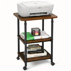 New 3 tier Rolling Adjustable Printer Cart Machine Stand Storage Advertising printing and drawing equipment