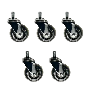 ROLLERBLADE Style Rubber Chair Wheels Replacement Chair Casters (Set Of 5)