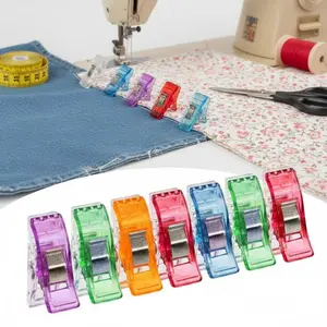 Multi-Purpose Non-Slip Sewing Clips | Reusable & Washable | DIy Craft Fabric Holder for Knitting, Crochet & Weaving | Anti-Slip Yarn & Material Gripper | Durable, Multi-Color Crafting Tool Must-Have