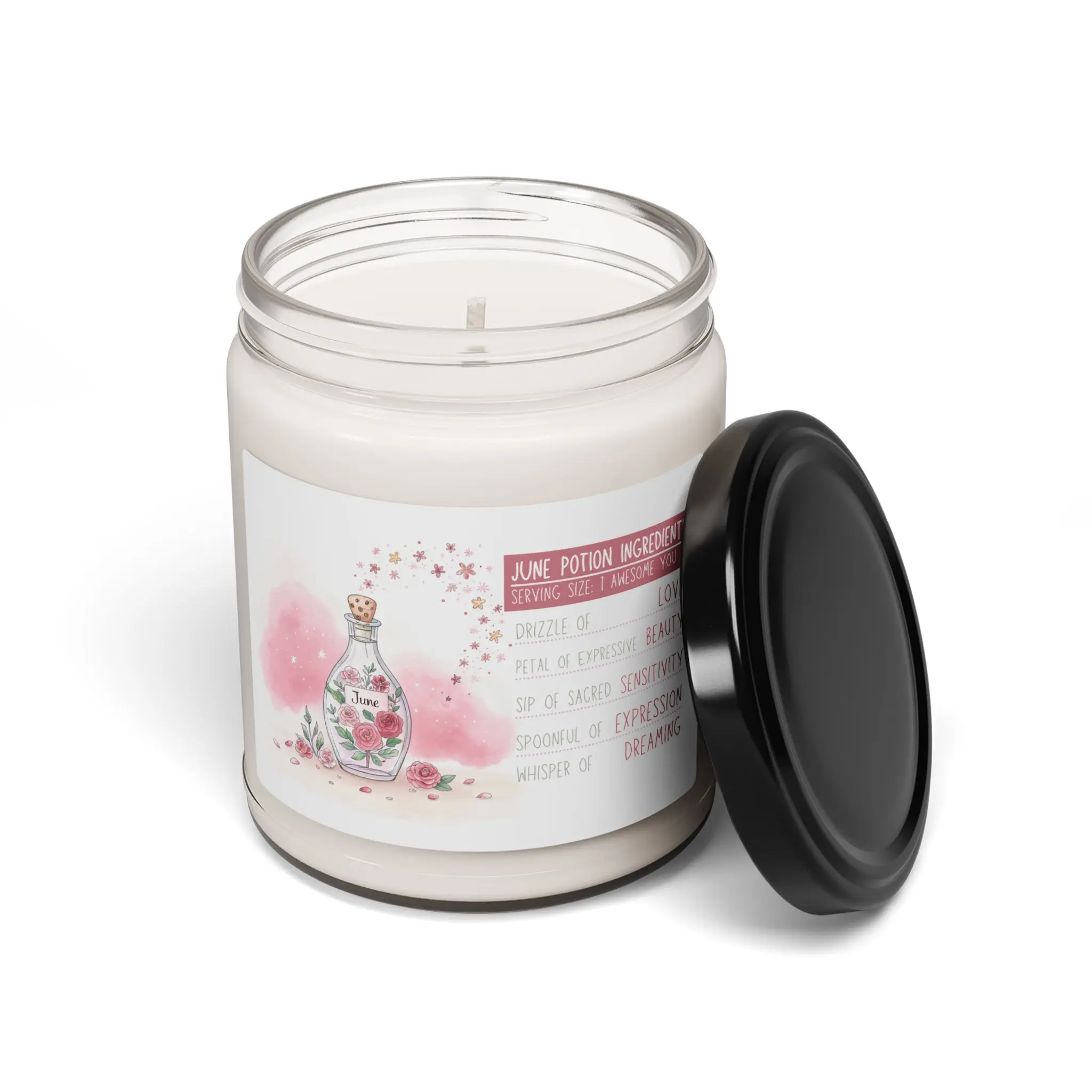 Birthstone Glow: June Dream Elixir -  Candle of Love & Dreaming (9oz Scented Candle)