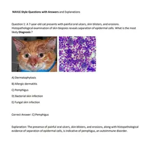 Feline Diagnosis for NAVLE - Feline Diagnosis ICVA with 3 NAVLE styled questions of each topic for Navle prep -630 Pages - Navle Study Guide