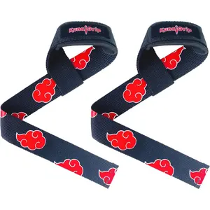 Anime Lifting Straps - Padded Wrist Straps for Weightlifting, Bodybuilding, Gym Workouts, Powerlifting, Deadlifts & Fitness (Soft Cotton 23.5 inch, 1 Pair)