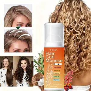 60ML Hair Curl Defining Mousse, Curl Hold and Moisturize, Suitable for Thick Hair, Perm, Dye, Curl, Volumizing, Natural Fluffy Effect, Long-Lasting Shine