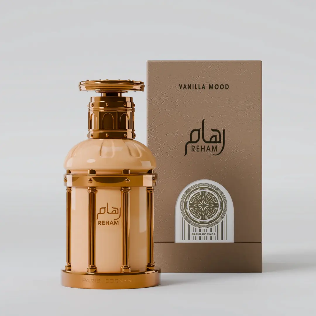 Paris Corner Reham Vanilla Mood EDP (100ml) - New Unisex Oriental Vanilla Perfume with Ginger, Musk, and Leather Notes, New Fragrance, Gifts For Women, Bottle, Vanilla Scents