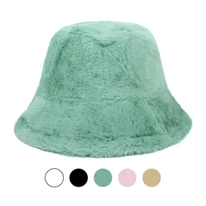 Nollia Ladies Faux Fur Plush Bucket Hat
