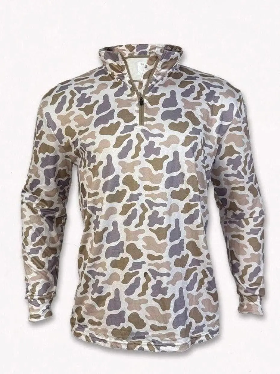 Realtree Camo Zip Long Sleeve Hoodie | Tactical Outdoor Pullover | Hunting & Camping Gear