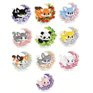 400+pcs Creative Moon Flower Animal Micro Beads Building Blocks, Cute DIY Toy, Stress Relief Gift for Girls, Birthday Xmas New Year