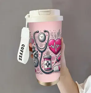 Medical-Themed Stainless Steel Coffee Tumbler