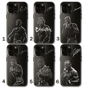 MMA All Legends Signature Phone Case, Legendary Fighters Collection, Iconic Fighters Black Phone Cover For iPhone X 11 12 13 14 15 16 17 Plus Pro Max
