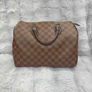 Pre-owned Louis Vuitton PVC Travel Bags Speedy 30 Damier Ebene Handle Bag xiaotang20260308187