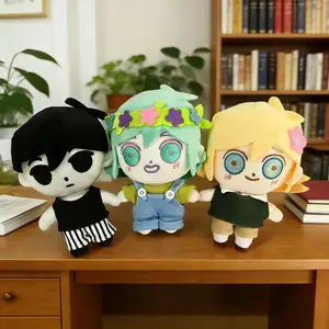 Omori Plush Spoof Cute Little Black Pure Black Creative Plush Christmas Throw Pillow for Children's Sleep Comfort Companion Gift