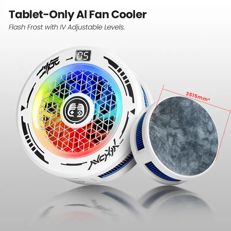 BlueWow Magnetic Suction iPad Cooling Fan - ABS Plastic & Stainless Steel Peripheral, TEC Chip, 3515mm² Cold Plate, 160 Aluminum Fins, Condensation-Free Tech, 4 Modes, Cooling Strong Airflow, Editing Support, 1-Year Warranty for Gamers